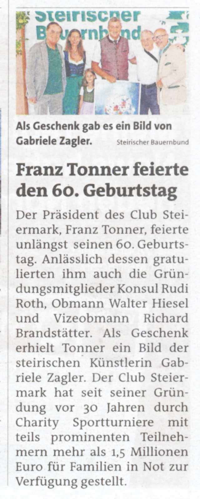 Woche Geburtstag Präsident Franz Tonner